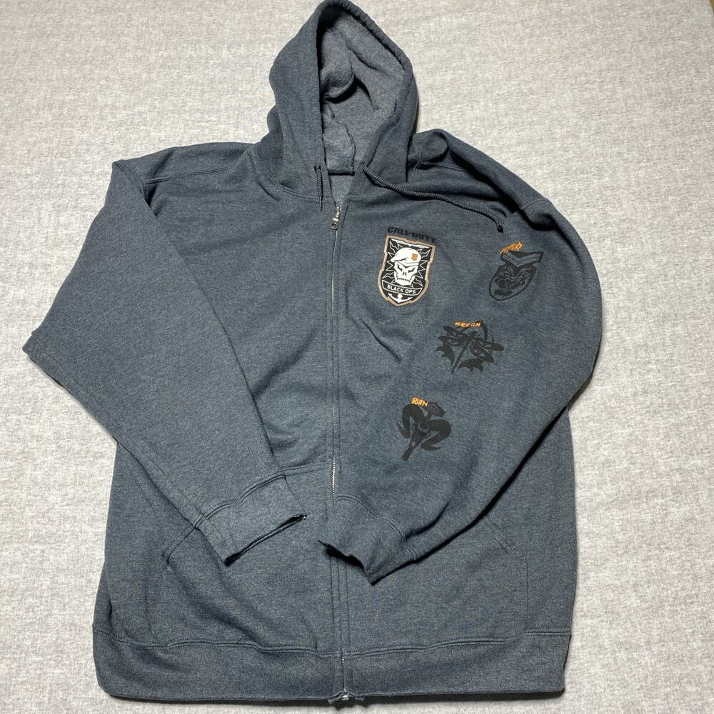 Call Of Duty Hoodie Mens Extra Large‎ Gray Black Gamer Streetwear Bioworld XL